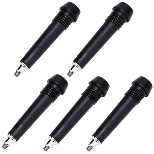 SquEqu 5 Pack Trekking Poles Carbide Tips Replacement Universal Tungsten Steel Rod End Tip for Outdoor Hiking Stick Cane C...