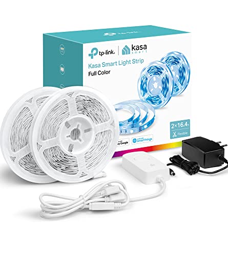 Kasa Smart LED Light Strip, RGB, 32.8ft(2 Rolls of 16.4ft.) Wi-Fi LED Strip Works w/ Alexa & Google Assistant,High Brightn...