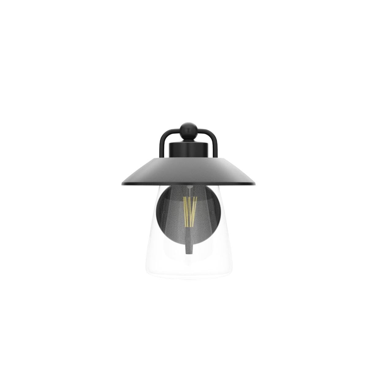 LUTEC Outdoor Indoor Wall Lantern, Farmhouse Barn Wall Sconce Lighting Fixture,Matte Black Finish Anti-Rust Wall Mount Light, Waterproof Wall lamp with Clear Glass for Porch, Exterior, Patio