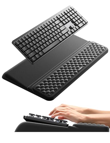 Vaydeer Wrist Rest with Keyboard Stand, Computer Wrist Support Pad, Ergonomic Keyboard Riser Holder Lifter Tray with Wrist...
