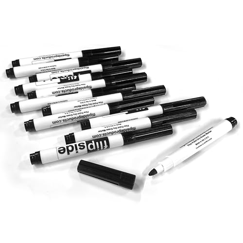 Flipside Products Rectangular Dry Erase Answer Paddle w/Dry Erase Markers and Erasers, 36 Pieces, Auction, Handheld Whiteb...