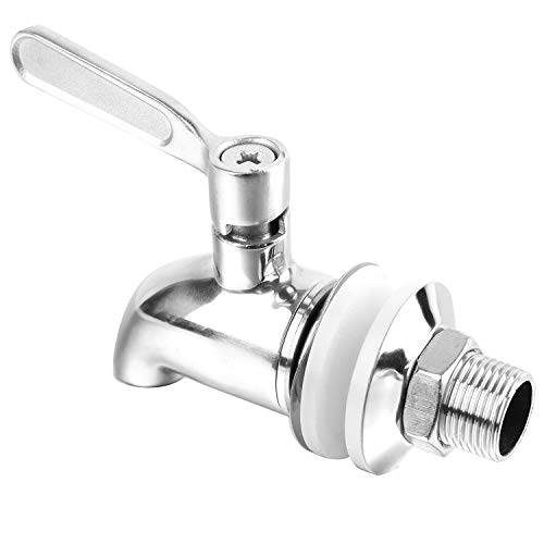 Bekith 2 Pack Beverage Dispenser Replacement Spigot, Stainless Steel Polished Finished Water Drink Dispenser Replacement F...