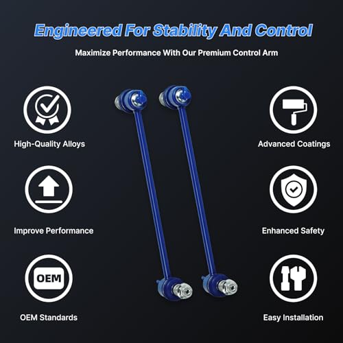 Hunqoeit K750660 2Pcs Front Stabilizer Sway Bar End Link Fit for Buick 2012 2013 2014 2015 2016 LaCrosse, 12-17 Regal, for...