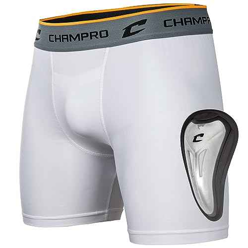 CHAMPRO Compression Boxer Shorts with Athletic Cup