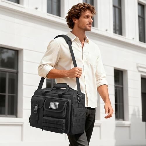 G4Free 17.3 Inch Laptop Messenger Bag for Men, 3-in-1 Backpack for Travel Work Weekender, Large Tactical Shoulder Bag