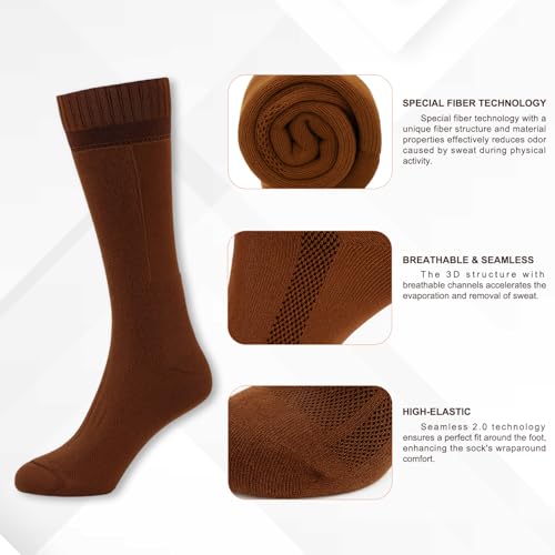 Freshpairs Men's Hiking Socks, Tactical Boot for Men, Over-the-Calf Work Boot Socks