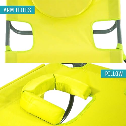 Ostrich On Your Back Backpack Beach Chair with Face Hole - Adjustable, Portable Lounge Chair with Cup Holder, Face Opening...