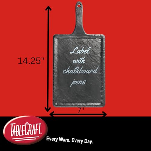 Tablecraft MSP3618 Frostone Collection Serving Paddle, 9-3/4" x 7" Platter with 4-/2" Handle, Rectangular, Temperature Saf...