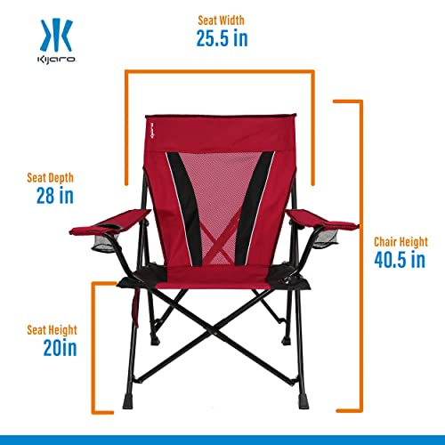 Kijaro XXL Dual Lock Portable Camping Chair - Supports Up to 400lbs - Enjoy The Outdoors in a Versatile Folding Sports & O...