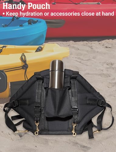 BKC UH-KS222 Universal Sit-On-Top Soft Padded Kayak Seat and Backrest with Water Bottle Pouch for Fishing/Kayaking/Raftin...