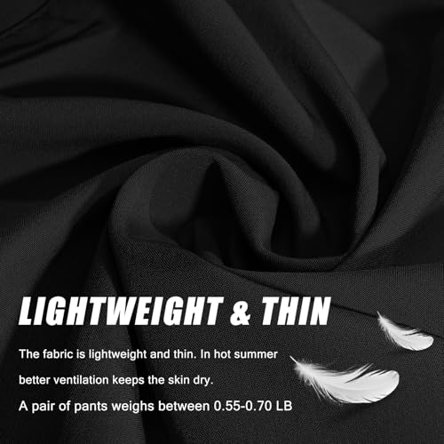 Men's Elastic Waist Hiking Pants Water Resistant Quick-Dry Lightweight Outdoor Sweatpants with Zipper Pockets