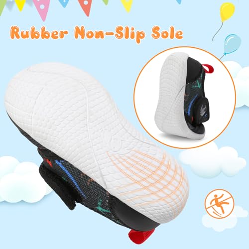 FEETCITY Baby First Walking Shoes Boys Girls Infant Sneakers Crib Shoes Breathable Lightweight Slip On Shoes