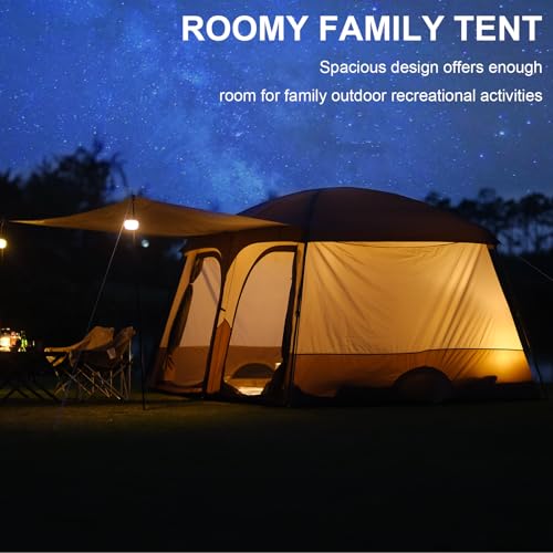 Vidalido Tents，3-4 Person Camping Tent with Extended Vestibule，Weather Resistant Family Tents with Breathable Mesh Window...
