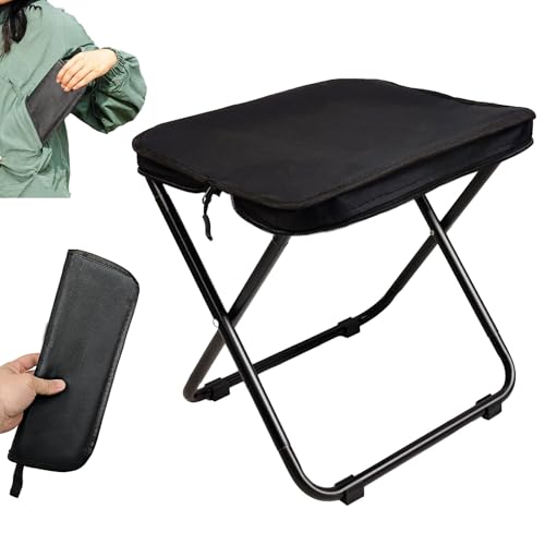 Collapsible Stool,Upgraded13 inch Portable Camping Chair,1.3 lbs Ultralight Folding Stool,Camping Stool with Carry Bag,300...