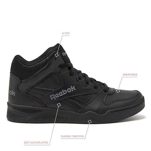 Reebok Men's Royal BB4500 Hi2 High Top Sneakers for Men, Black/Alloy, 7.5 Extra Wide