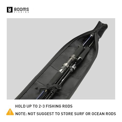 Booms Fishing PB3 6.3ft~7ft Expandable Fishing Rod Carry Case (Rod-Only, No Reel Space) – Portable Foldable Rod Bag with P...