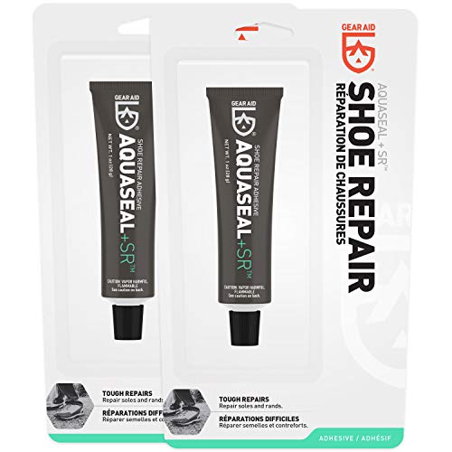 GEAR AID Aquaseal SR Shoe Repair Adhesive for Fixing Holes in Hiking, Work, Boots, Rainboots, Shoes, Soles and Rebuild Hee...