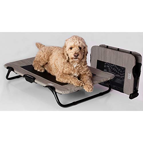 Pet Gear Lifestyle Pet Cot Elevated Bed, No Assembly Required, Premium Tear Resistant Cooling Mesh, Indoor & Outdoor, Ligh...