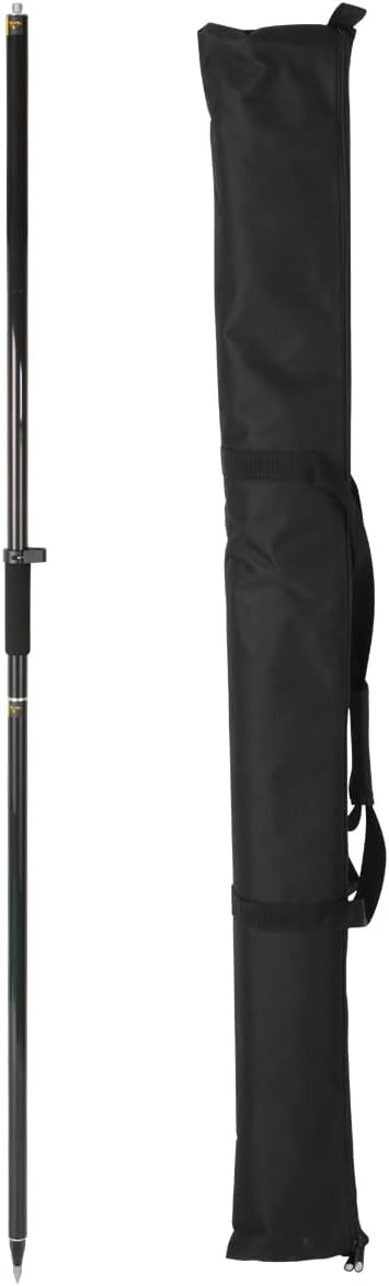 Fancyall GPS Pole, 6.6FT Surveying Prism Pole, 2M Prism Pole for Land Surveying, Black