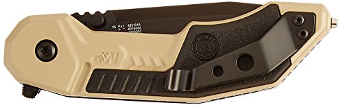 Smith & Wesson M&P SWMP3BSD 7.1in S.S. Assisted Folding Knife with 2.8in Serrated Tanto Blade and Aluminum Handle for Outd...