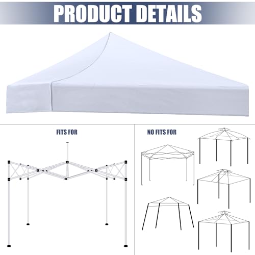 Amylove 4 Pcs 10x10 ft Canopy Replacement Top Cover with 4 Removable Side Walls, Waterproof Sunshade Top for Outdoor Campi...