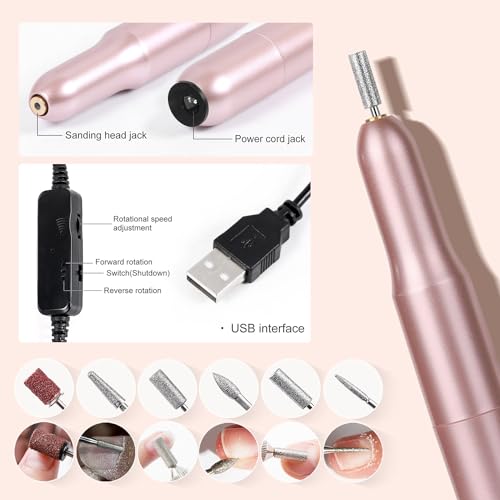 Acrylic Nail Kit Starter Set Acrylic Powder with Nail Drill U V Light Professional Tools with Decoration Everything for Be...