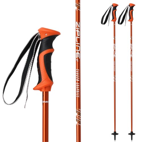 Zipline Lollipop 14.0 Graphite Carbon Composite Ski Poles – Lightweight, Durable, All-Mountain – Ergonomic Grip, Vibration...