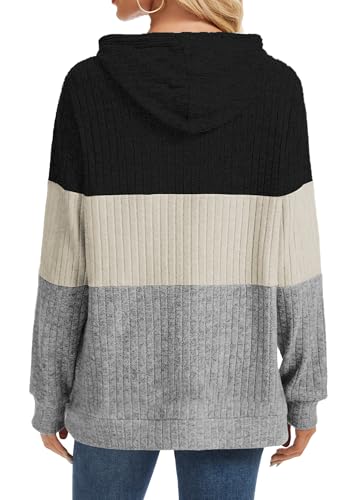 Bosmeer Hoodies for Women Casual Long Sleeve Drawstring Loose Fit Pullover Sweaters Tops for Women Trendy 2025 Fall Fashion