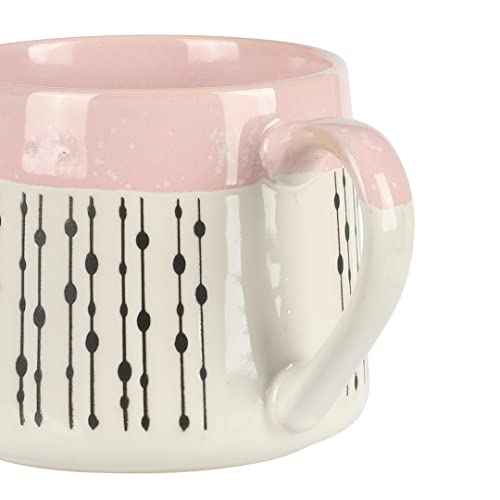 Gibson Home Morning Mist 15 OZ 4 Pack Belly Shaped Stoneware Mugs