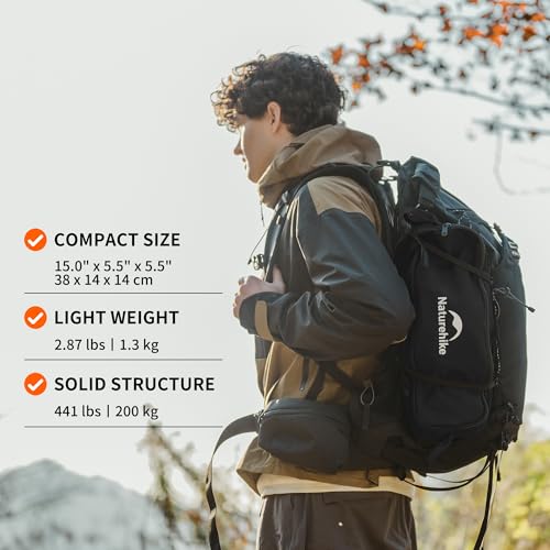 Naturehike YL01 Snap Camping Chair, 1 Second Setup Frame, 441lb Capacity, Portable Backpacking Chair with Storage Bag, Lig...