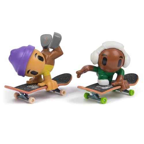 Tech Deck Sk8 Crew, 2-Pack Exclusive Fingerboards with Assistive Figures, Collectible and Customisable Mini Skateboards, Kids¡¯ Toys for Ages 5 and up (Styles May Vary)