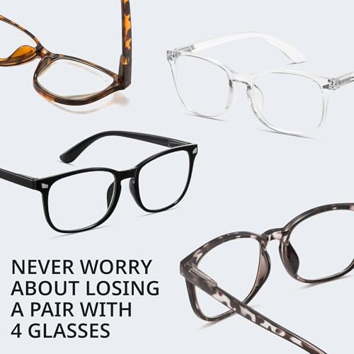 BLS BLUES Reading Glasses for Women for Home, Office & Driving - HD Clear Readers with Blue Light Blocking Protection