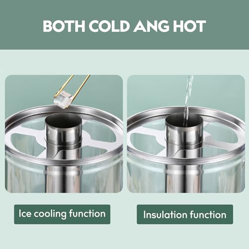 4.5 Gallon Drink Dispensers for Parties, Beverage Dispenser with Stand, Commercial Hot Cold Juice Dispenser with Ice Conta...