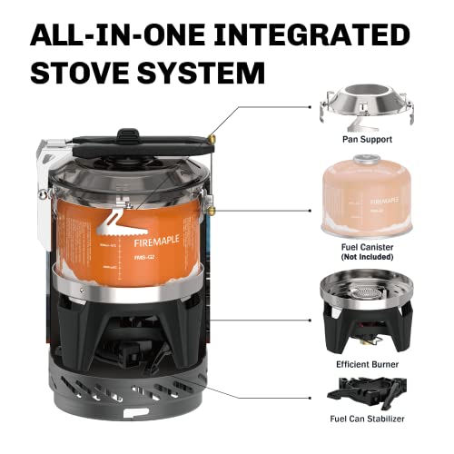 Fire-Maple Fixed Star X2 Backpacking and Camping Stove System Outdoor Propane Camp Cooking Gear Portable Pot Jet Burner Se...