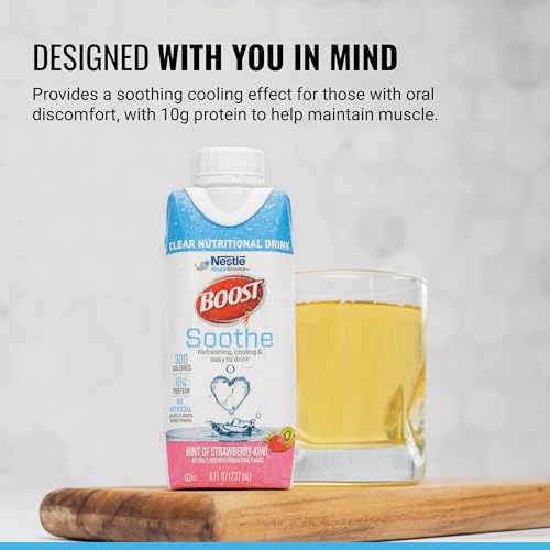 BOOST Soothe Clear Nutritional Drink – Cooling sensation - 300 Calories - 10 g Protein from Whey Protein Isolate - Hint of...