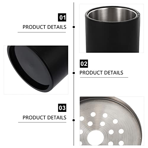 Ice Bucket with Lid, Tongs and Strainer, Stainless Steel Insulated Ice Bucket for Cocktail Bar, Ideal for Cocktail Bar, Pa...