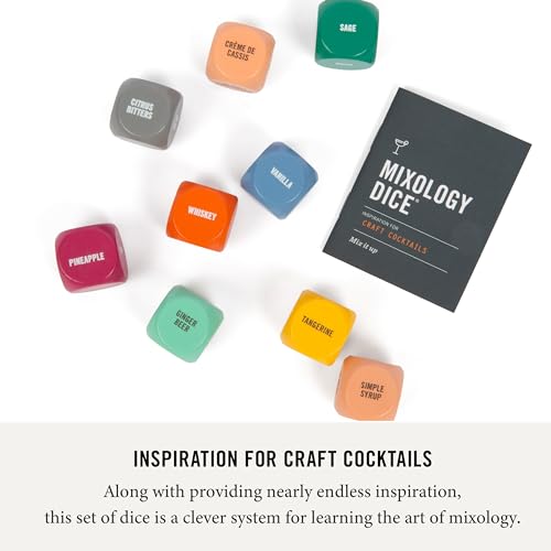 Two Tumbleweeds Mixology Dice - New Edition: Set of 9 Dice to Inspire Craft Cocktails & Mocktails with Recipe Booklet - Un...
