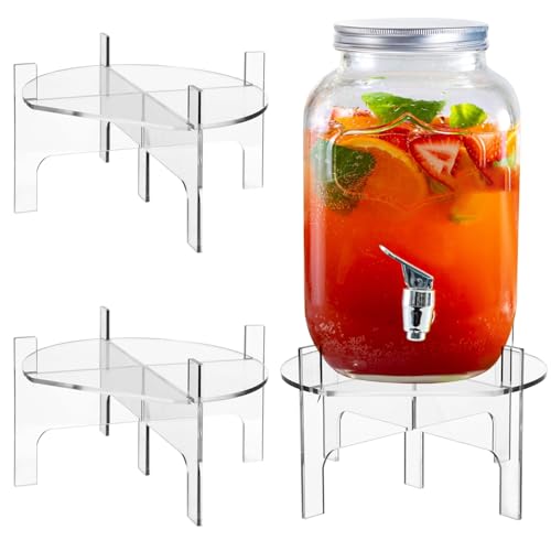 Homaisson 3PCS Drink Dispenser Stand, Detachable Design Acrylic Beverage Dispenser Stand, Fit Max 7.87 Inch Diameter of Gl...