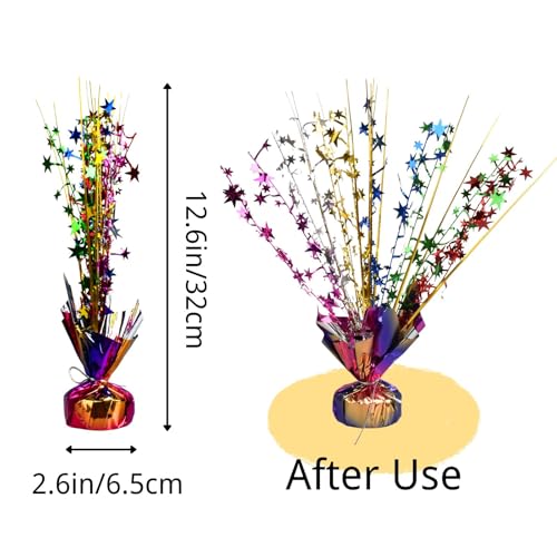 Miliocry 6 Pack Metallic Foil Spray Centerpiece Star Table Decoration Burst Table Centerpieces for Birthday Wedding Annive...