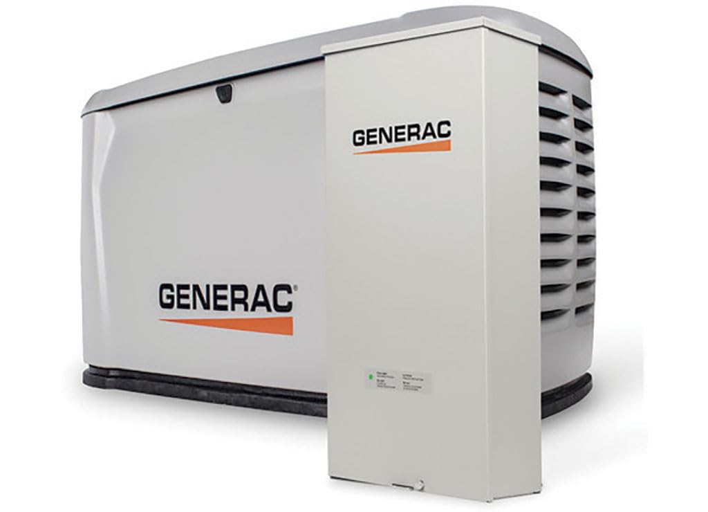 Generac 28kW Home Standby Generator for home use with 200 amp transfer switch, built-in cellular connectivity, whole house generator for power backup - Comes With Ecobee Smart Thermostat