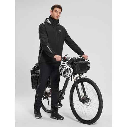 baleaf Men's Winter Cycling Running Pant Water Resistant Fleece Mountain Bike Pants Cold Weather Gear Windproof