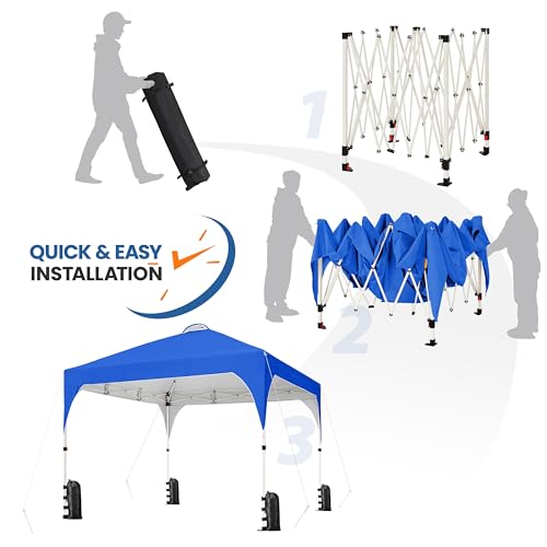 Yaheetech 10x10 Pop Up Canopy Tent with Vent, Easy Set Up Tent, Instant Sun Shelter Canopy with Wheeled Bag, 4 Sandbags, 1...