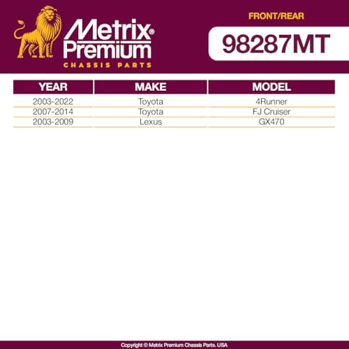 Metrix Premium Chassis Parts - 4 PC Front & Rear Sway Bar Stabilizer End Link Kit Fits 2003-2022 Toyota 4Runner, 07-14 FJ ...