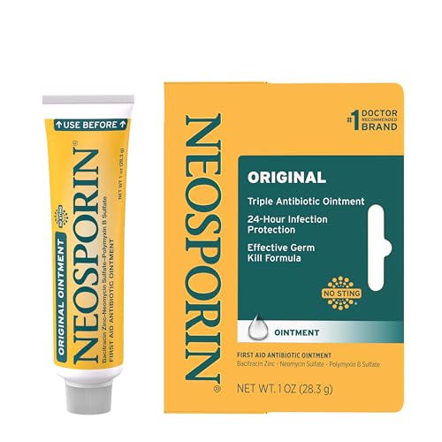 Neosporin Original First Aid Triple Antibiotic Ointment, Bacitracin Zinc & Neomycin Sulfate Infection Protection, Wound Ca...