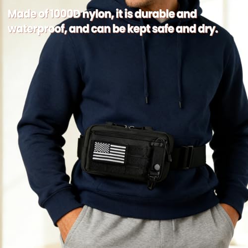Heavy-Duty Tactical Admin Pouch (8×5Inch) - Water-Resistant Nylon Modular Bag for Outdoor/Combat Gear