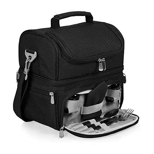 NHL Anaheim Ducks Pranzo Lunch Bag - Insulated Lunch Box with Picnic Set - Lunch Cooler Bag