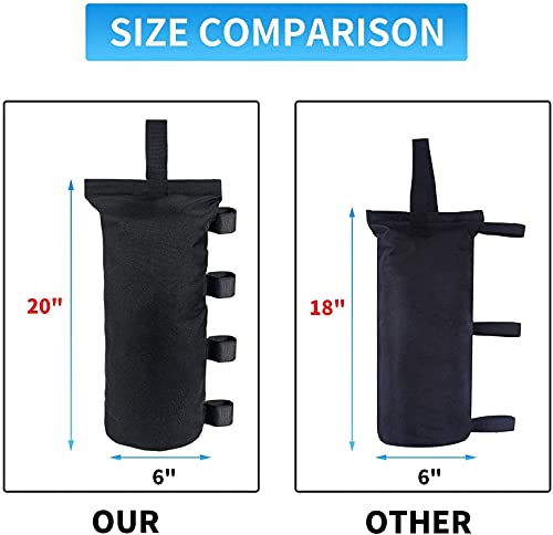 Joramoy Heavy Duty Canopy Weight Bags(120LBS) for Pop up Canopy Tent, Canopy Weights Set of 4, Leg Weights Sand Bags for I...