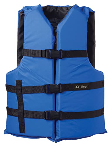 ONYX General Purpose Boating Life Jackets (Oversize, Red and Blue)