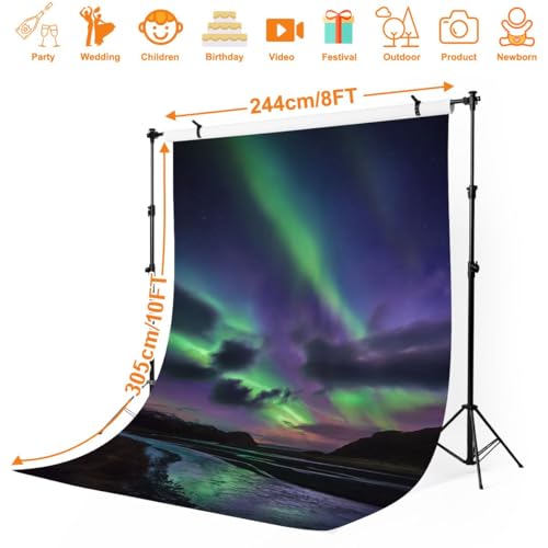 Photography Backdrop Photography Background Dancing Lights Above Landmannalaugar for Photoshoot Portrait Photo Studio Vide...