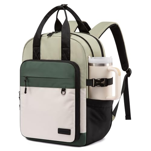 LOVEVOOK Laptop Backpack for Women, 15.6 Inch Computer Backpack Purse, Casual Daypack Carry-On Personal Item Travel Bag, C...